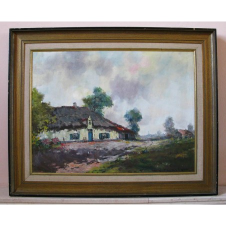 Obraz Olejny - Henri Joseph PAUWELS (1903-1983) - Wiejski pejzaż.