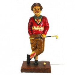 Golfista - rzeźba z drewna