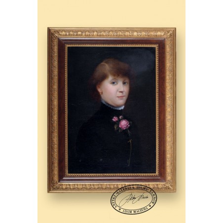 Obraz olejny-Sygnowany-Portret kobiety.