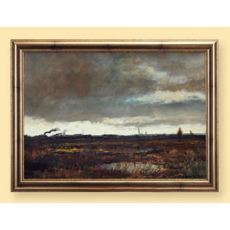 Obraz Olejny - Henri-Joseph Pauwels(1903-1983) - Zmierzch nad miastem.