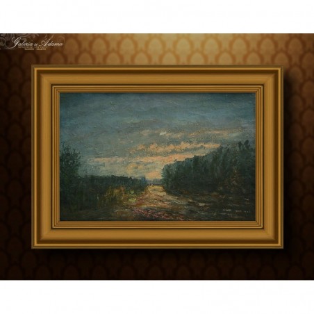 OBRAZ OLEJNY - XX - AUTOR NIEOKREŚLONY - PEJZAŻ .