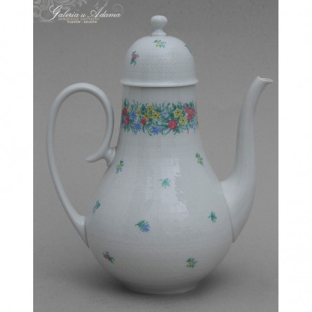 „ ROSENTHAL ” PORCELANOWY DZBANEK DO HERBATY Z PRZYKRYWKĄ, SUBTELNIE ZDOBIONY- AUTORSKI PROJEKT !!