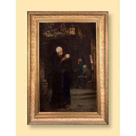 Obraz Olejny - Flora MacDonald REID (1861-1938) - Kobieta z dzieckiem i starcy.