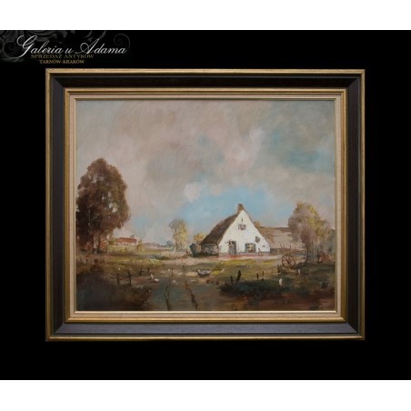 Obraz Olejny - Henri Joseph PAUWELS (1903-1983) - Pejzaż wiejski.
