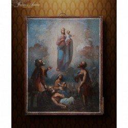 XVIII w-OLEJNA MINIATURA W...