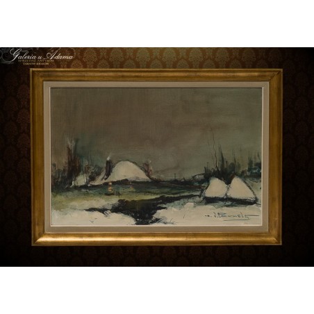 Obraz Olejny - Henri-Joseph Pauwels(1903-1983) - Zima.