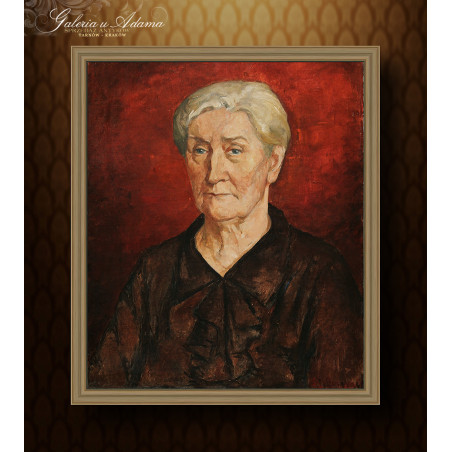 Obraz Olejny - Sygnowany - Portret babci .