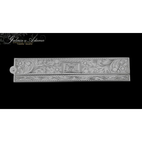 Piękne etui na grzebień wykonane ze srebra-900, misternie grawerowane z grzebieniem i monogramem - “MS”- Ciekawostka !