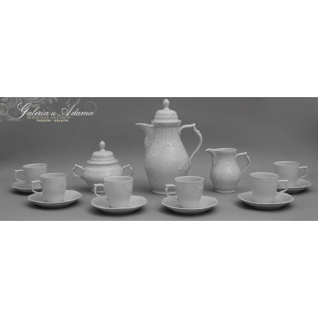 “ROSENTHAL”-CLASSIC ROSE- Ekskluzywny porcelanowy komplet do kawy na 6 osób  -subtelny i piękny