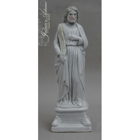 XIX w-Figurka porcelanowa Chrystus na postumencie z palmową gałązką w dłoni-Piękna !