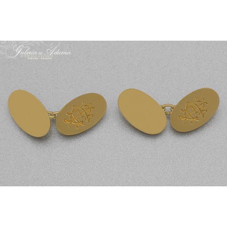 Spinki do mankietów złote-18 karat z ozdobnym monogramem !