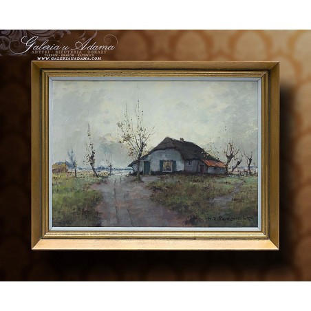 OBRAZ OLEJNY - Henri Joseph Pauwels ( 1903-1983) - PRZEDWIOŚNIE.