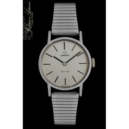 ’’ OMEGA ”- DE VILLE - DAMSKI ZEGAREK ZE STALI SZLACHETNEJ Z BRANSOLETKĄ - MECHANICZNY - ORYGINAŁ - DOSKONAŁA CENA !
