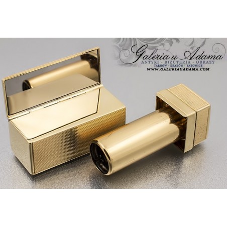 ETUI ZŁOTE NA SZMINKĘ - 18 K -WZORNICTWO ART-DECO (PO 1925 R.)