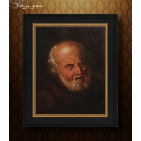 Obraz Olejny - Szkoła Rubensa (XVIII/XIX w.) - Portret zakonnika .