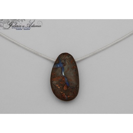 OPAL “BOULDER”-WISIOREK Z OPALA “BOULDER” NA SREBRNYM ŁAŃCUSZKU-CIEKAWY !!