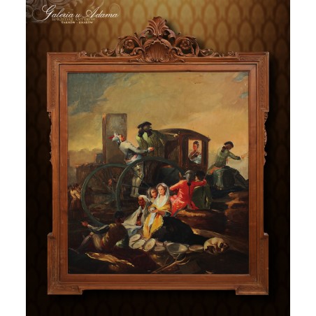 OBRAZ OLEJNY - wg Francisco De GOYA (1746-1827) - Sprzedawca fajansów.