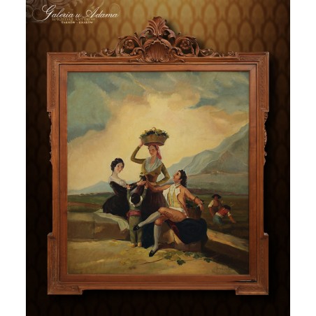 OBRAZ OLEJNY - wg Francisco De GOYA (1746-1827) - Winobranie.