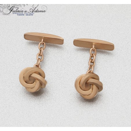 SPINKI DO MANKIETÓW WYKONANE ZE ZŁOTA-18 K -w. 7,99 g W FORMIE STYLOWYCH GUZÓW-PIĘKNE !!