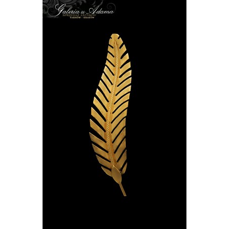 Broszka złota-18 k (w~4,74 g) w formie liścia-Elegancka !