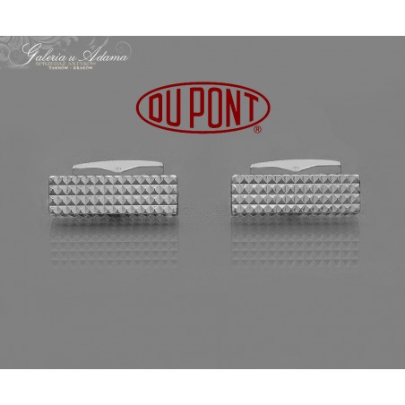S.T.DUPONT-PARIS -SPINKI DO MANKIETÓW ZDOBIONE FAKTURĄ 3 D-EFEKTOWNE !
