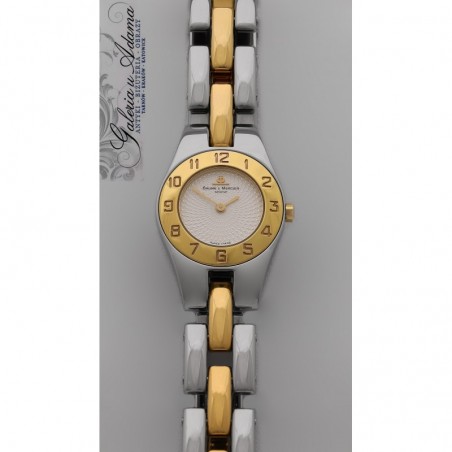 ZEGAREK DAMSKI „BAUME & MERCIER” Z BRANSOLETKĄ - STALOWO-ZŁOTY - KWARC - ORYGINAŁ !