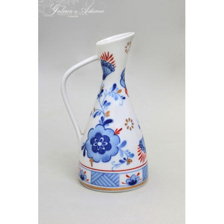 Volkstedt Turyngia „Echt Kobalt” - Kobaltowo-niebieski wazonik z uchwytem z porcelany-  lata 60-te z czasów NRD !