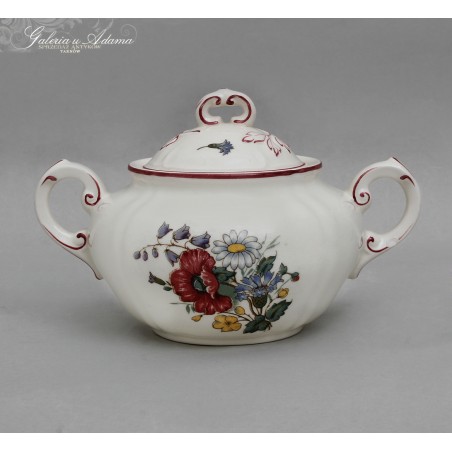 „ VILLEROY & BOCH ” Porcelanowa cukierniczka z przykrywką -seria “Polne kwiaty”.