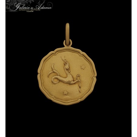 ZŁOTO-18 K, (w.3,14 g )-WISIOREK ZNAK ZODIAKU “KOZIOROŻEC”.