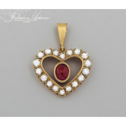 Złoty-14 k Wisiorek “Serce”...