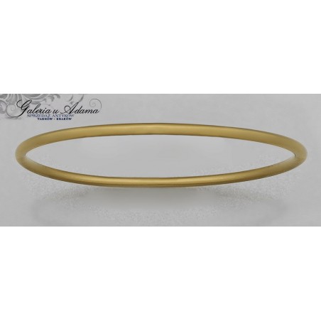 Złota-18 k-w~18,68 g-Sztywna/okrągła bransoletka  tzw. “koło”.