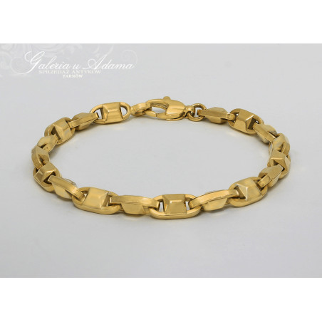 BRANSOLETKA ZŁOTA-18 K (w~11,81 g) O CIEKAWEJ KONSTRUKCJI-SOLIDNA !
