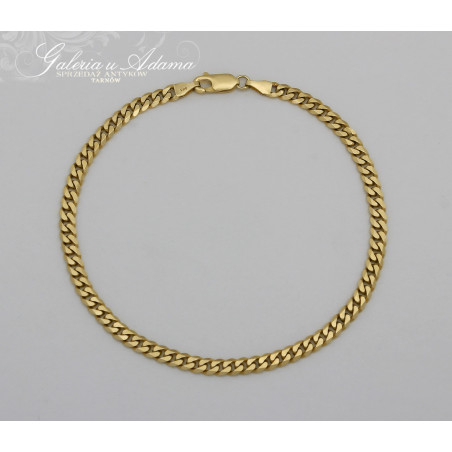 BRANSOLETKA ZŁOTA-14 K (w~10,04 g) TYPU "PANCERKA)- SOLIDNA !