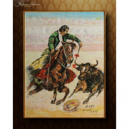AKWARELA - SYGNOWANY - ERES - (1967 r) - MATADOR I BYK.