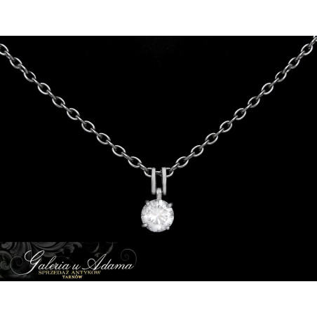 Duży brylant “laboratoryjny”-1,10 k-Wisiorek srebrny-925 wysadzany brylantem-1,10 karat- NISKA CENA !