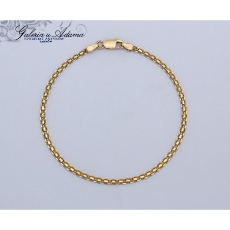 BRANSOLETKA ZŁOTA-14 K (w~2,85 g) O CIEKAWYM SPLOCIE !