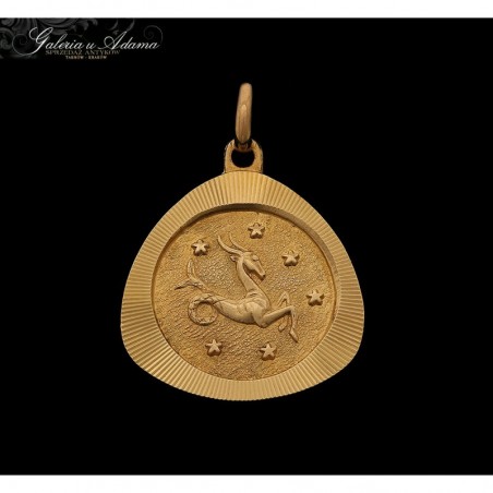 WISIOREK ZE ZŁOTA-18 K ( ~3,640 g)  ZNAK ZODIAKU “KOZIOROŻEC”.