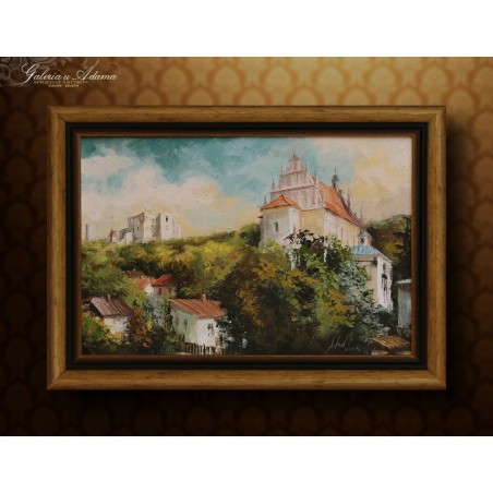 OBRAZ OLEJNY - ARTUR MARCINEK ( Kazimierz Dolny,Polska) - Pejzaż - Kazimierz nad Wisłą.