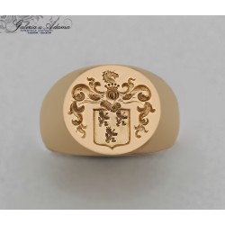 Herbowy  sygnet złoty-18 k...