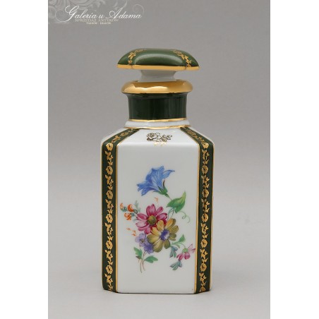 FRANCJA „ LIMOGES ” PORCELANOWA KARAFKA -RĘCZNIE MALOWANA I ZŁOCONA .
