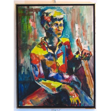 Obraz Olejny - MACKIEWICZ - Chłopiec - portret.